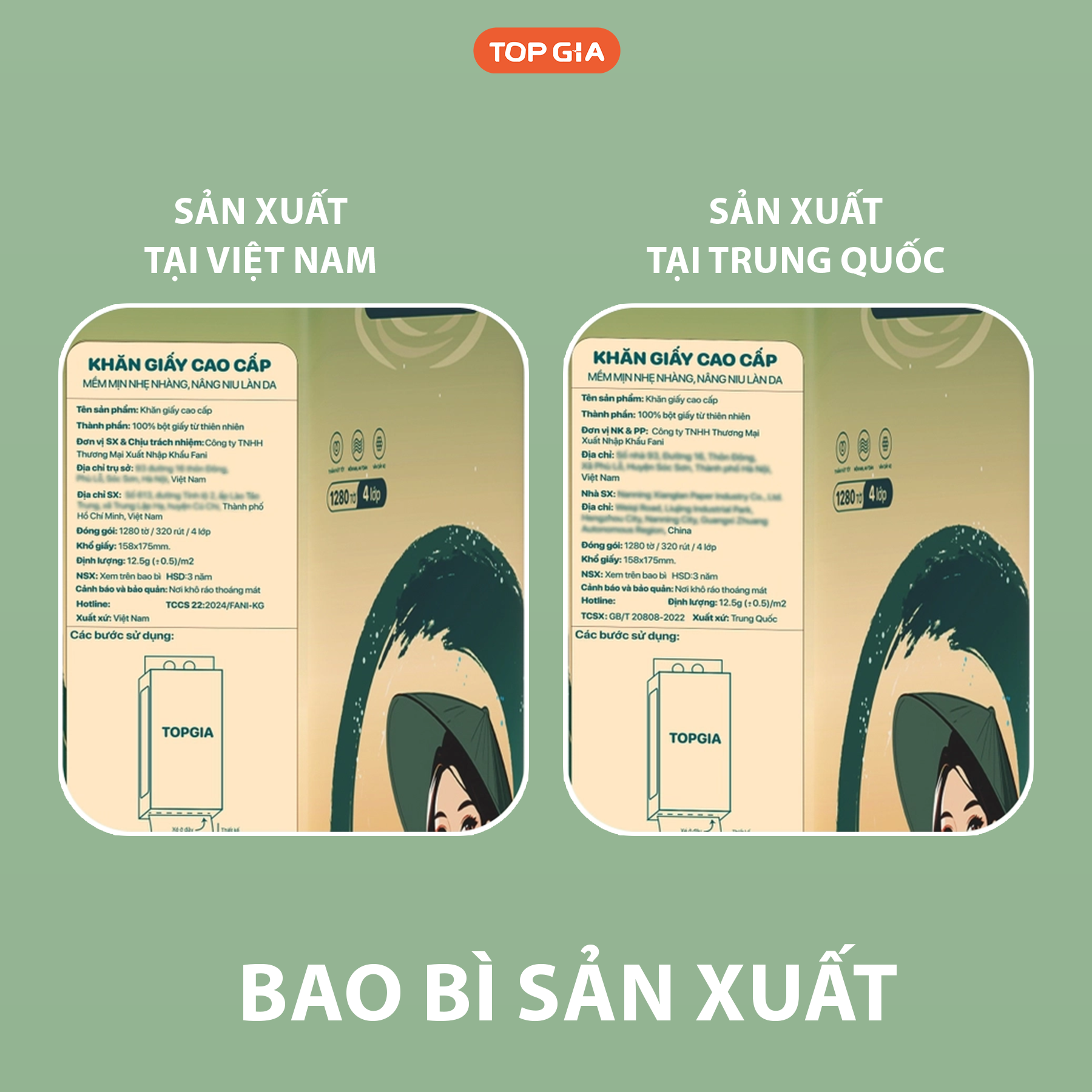 Thông tin bao bì theo từng lô sản xuất