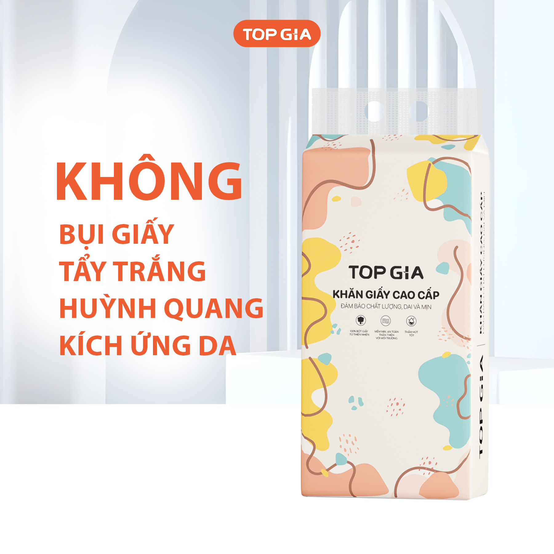 1 Bịch Giấy Vệ Sinh Rút Đáy Topgia Đa Sắc