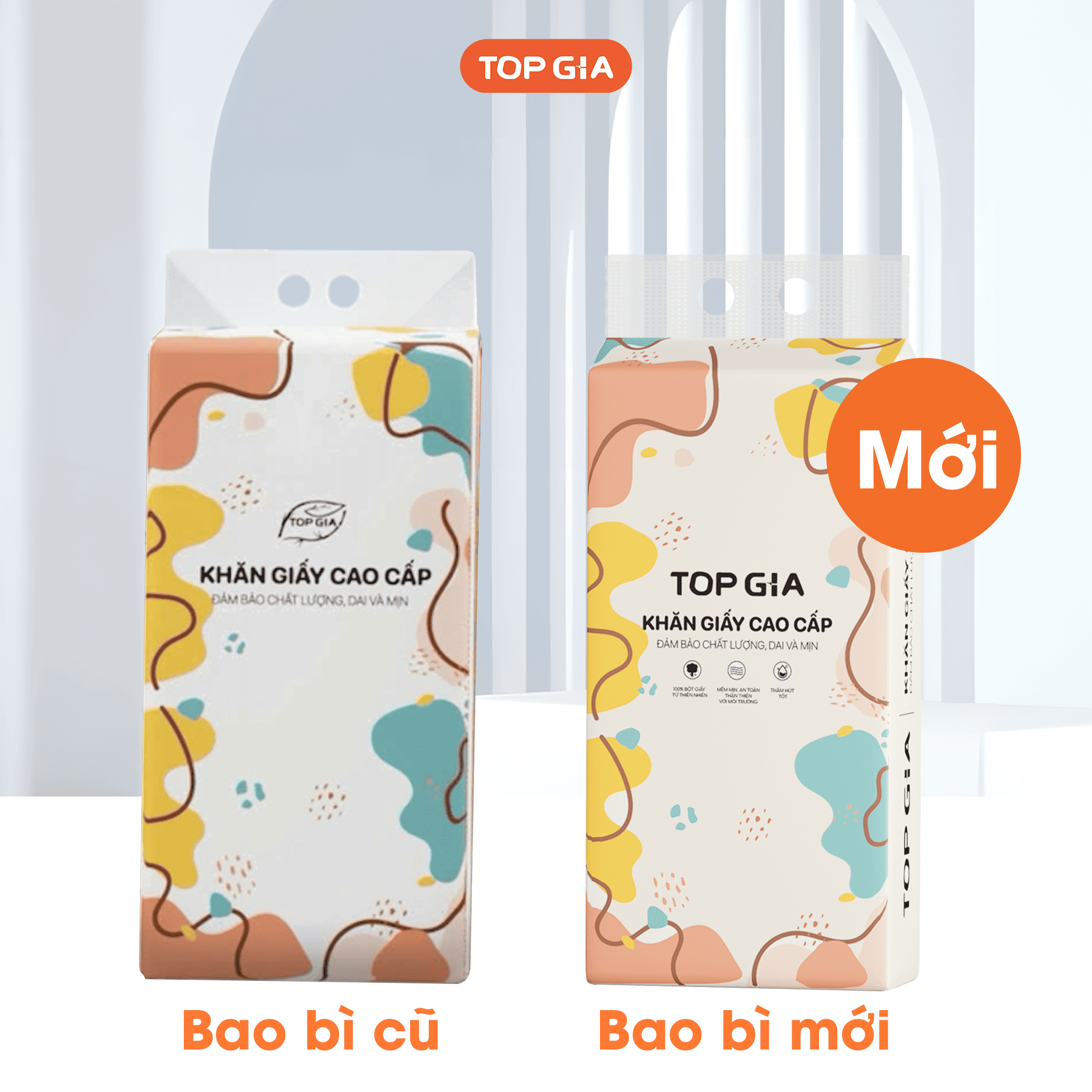 So sánh bao bì cũ và bao bì mới của sản phẩm