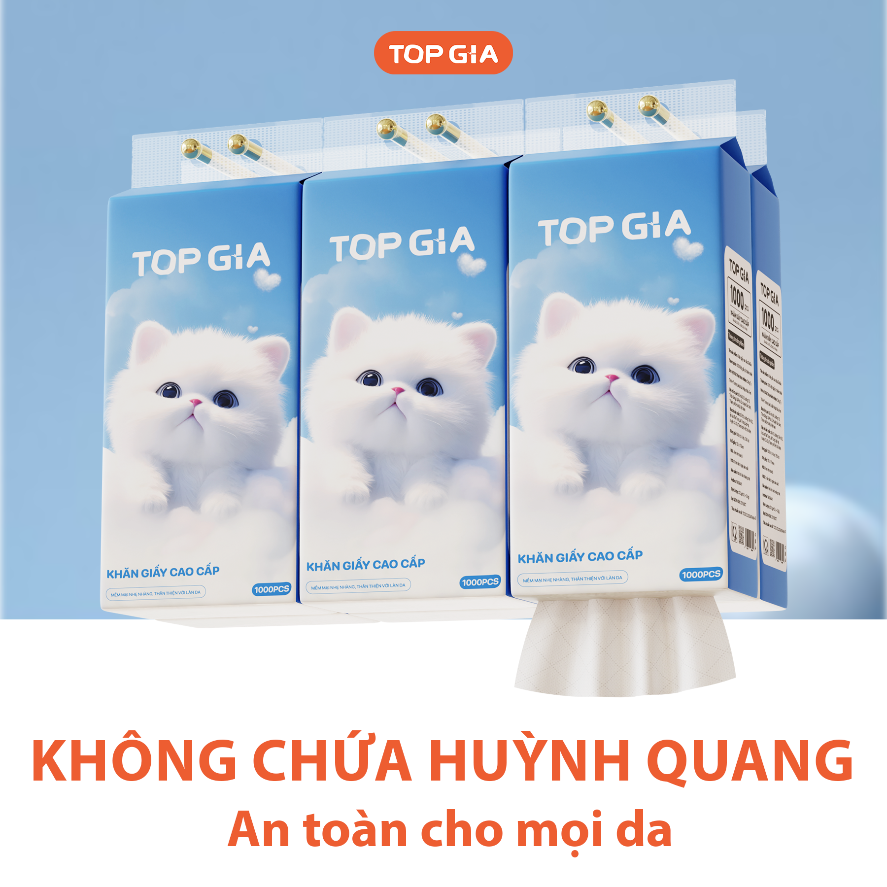 Thông tin “không chứa huỳnh quang” và cách rút giấy từ đáy