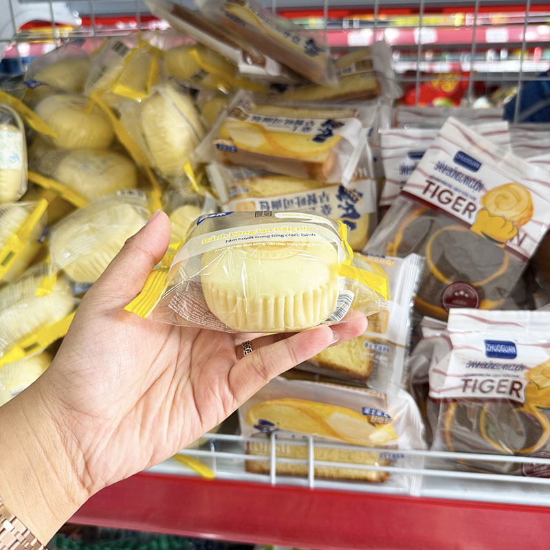 Hình dáng bánh nhỏ gọn, tiện dùng trực tiếp