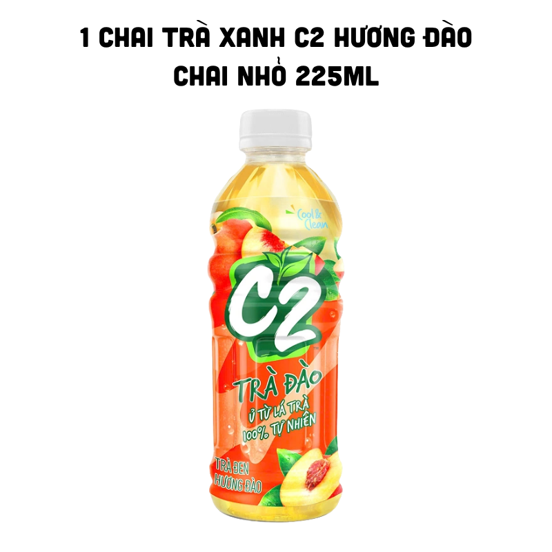 1 Chai Trà Đen C2 Hương Đào 225ml