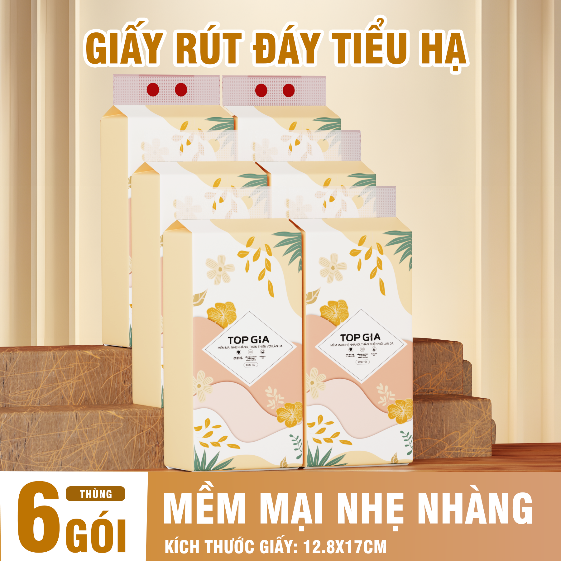 1 Gói Giấy Ăn Rút Đáy Topgia Tiểu Hạ