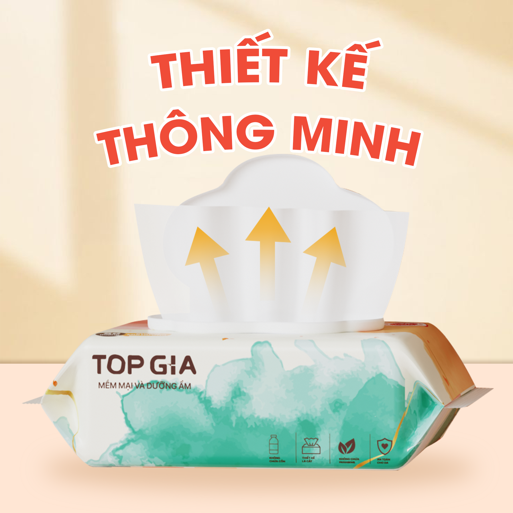 1 Gói Khăn Ướt 80 Tờ Ban Mai Topgia – một lựa chọn đáng tham khảo trong Khăn giấy, khăn lau nhà, túi đựng rác