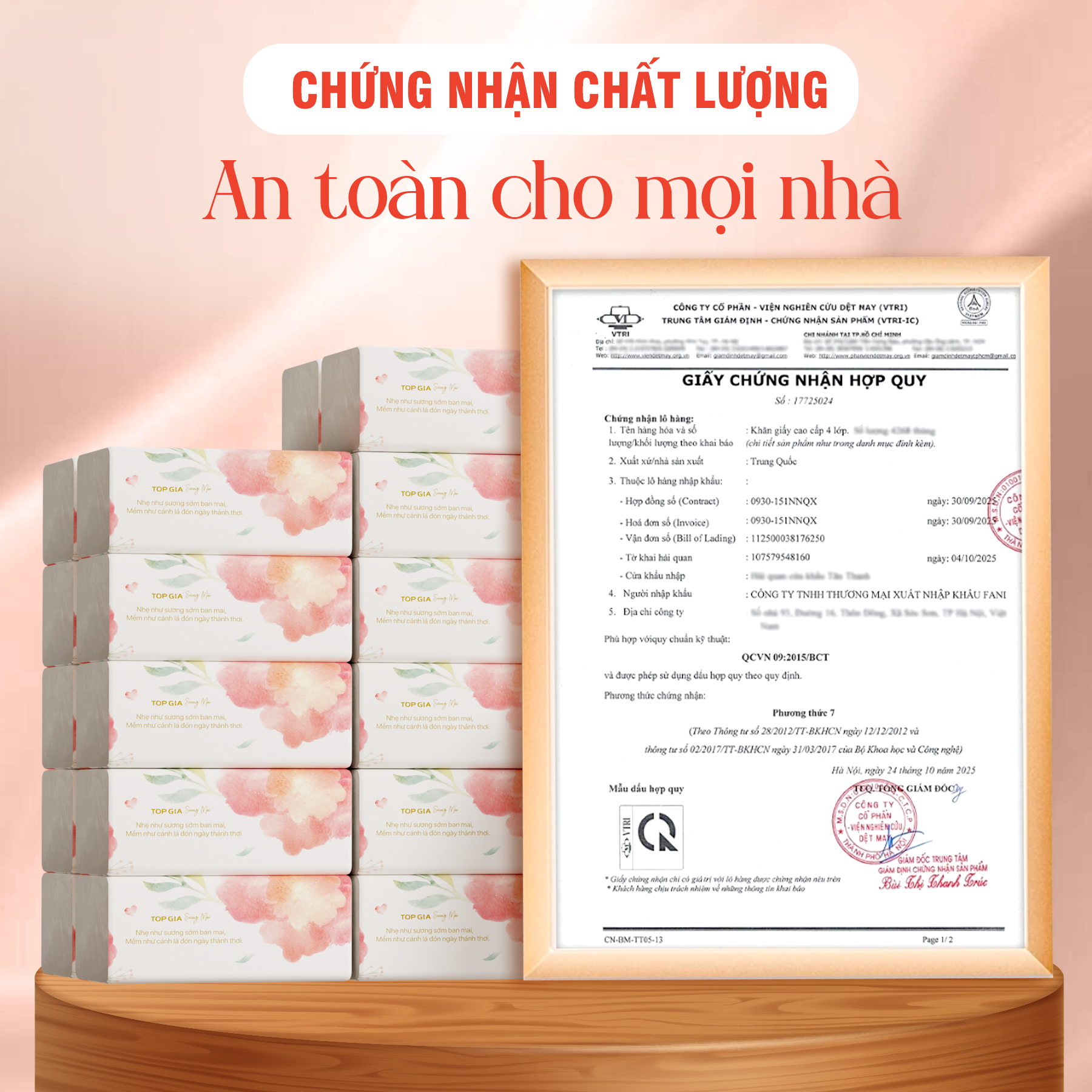 1 Gói Giấy Ăn Topgia Sương Mai 460 Tờ 4 Lớp