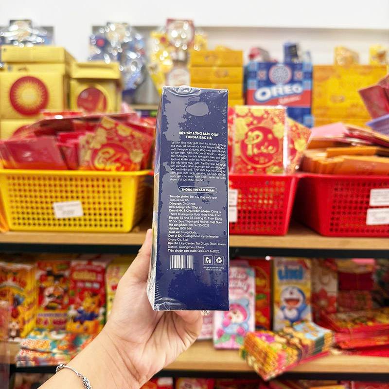 Bột Tẩy Lồng Máy Giặt Topgia Bạc Hà 1 Hộp 3 Gói