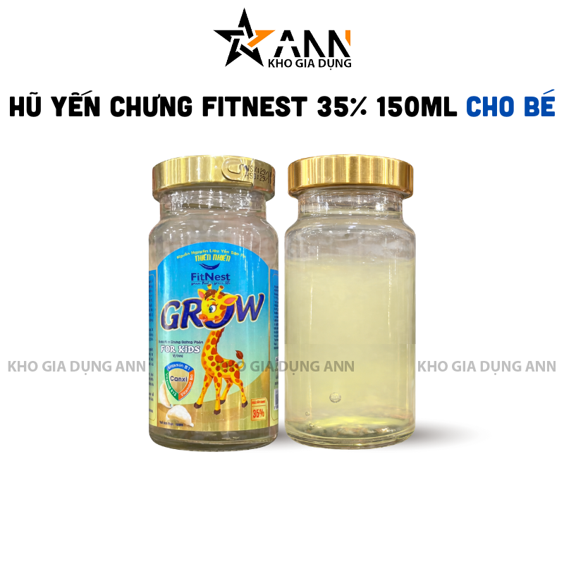 Yến Chưng Đường Phèn Vị Vani Cho Bé Kids Grow FitNest 35% 150ml
