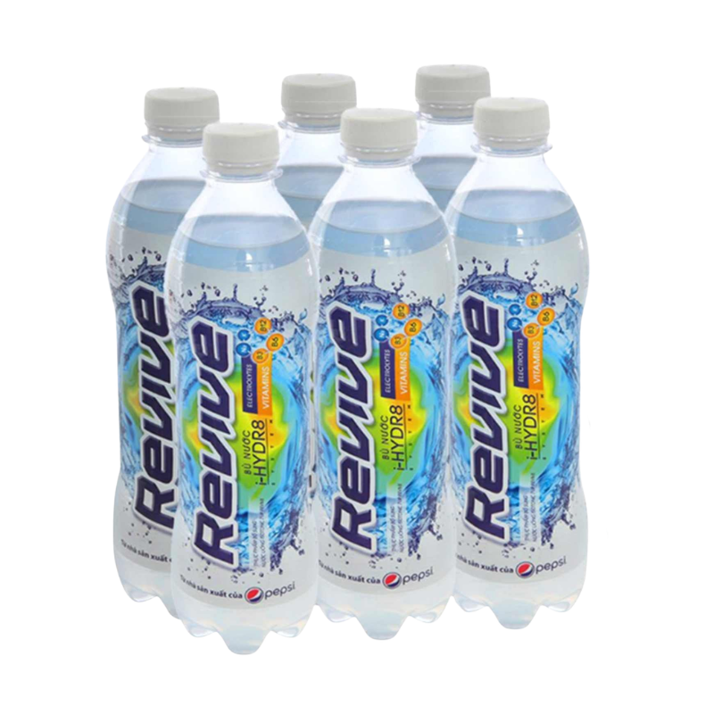 1 Lốc 6 Chai Nước Uống Điện Giải Revive Dạng Chai 500ml phù hợp để tham khảo khi chọn Revive