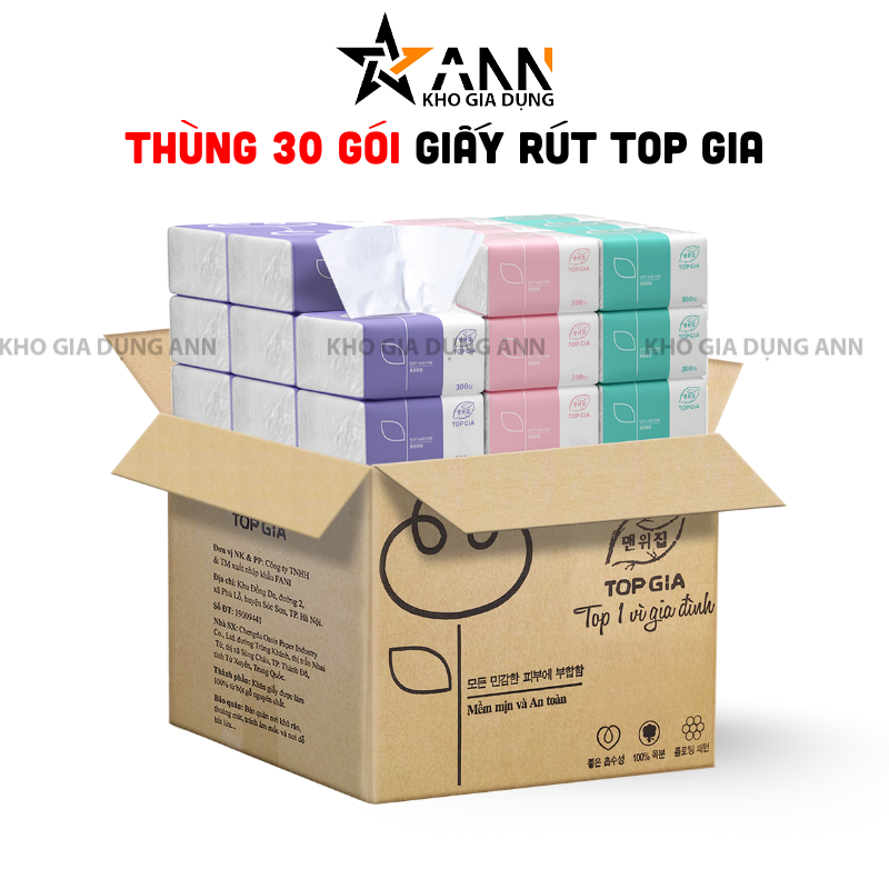Hình ảnh quy cách thùng 30 gói với các màu bao bì khác nhau
