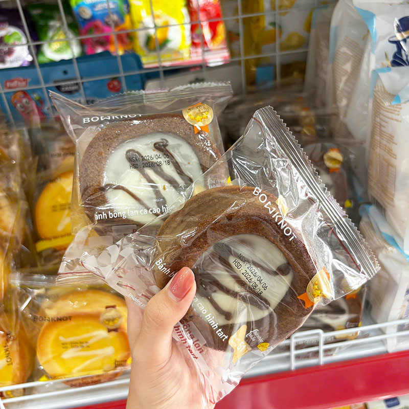 Bánh Bông Lan BOWKNOT Cacao Hình Tart Thùng 24 Cái