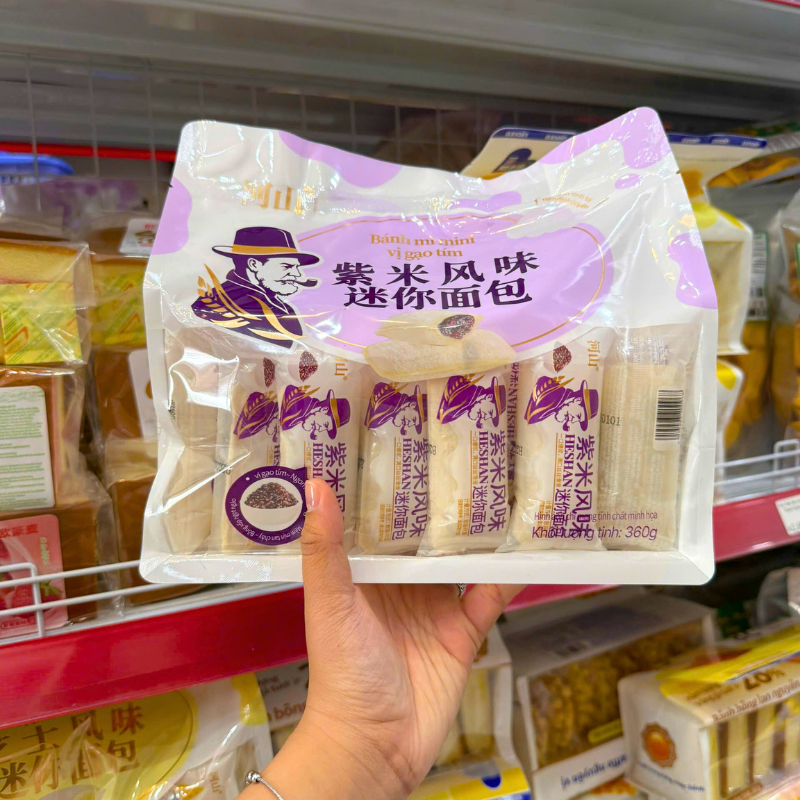 Mặt trước bao bì sản phẩm vị gạo tím 360g