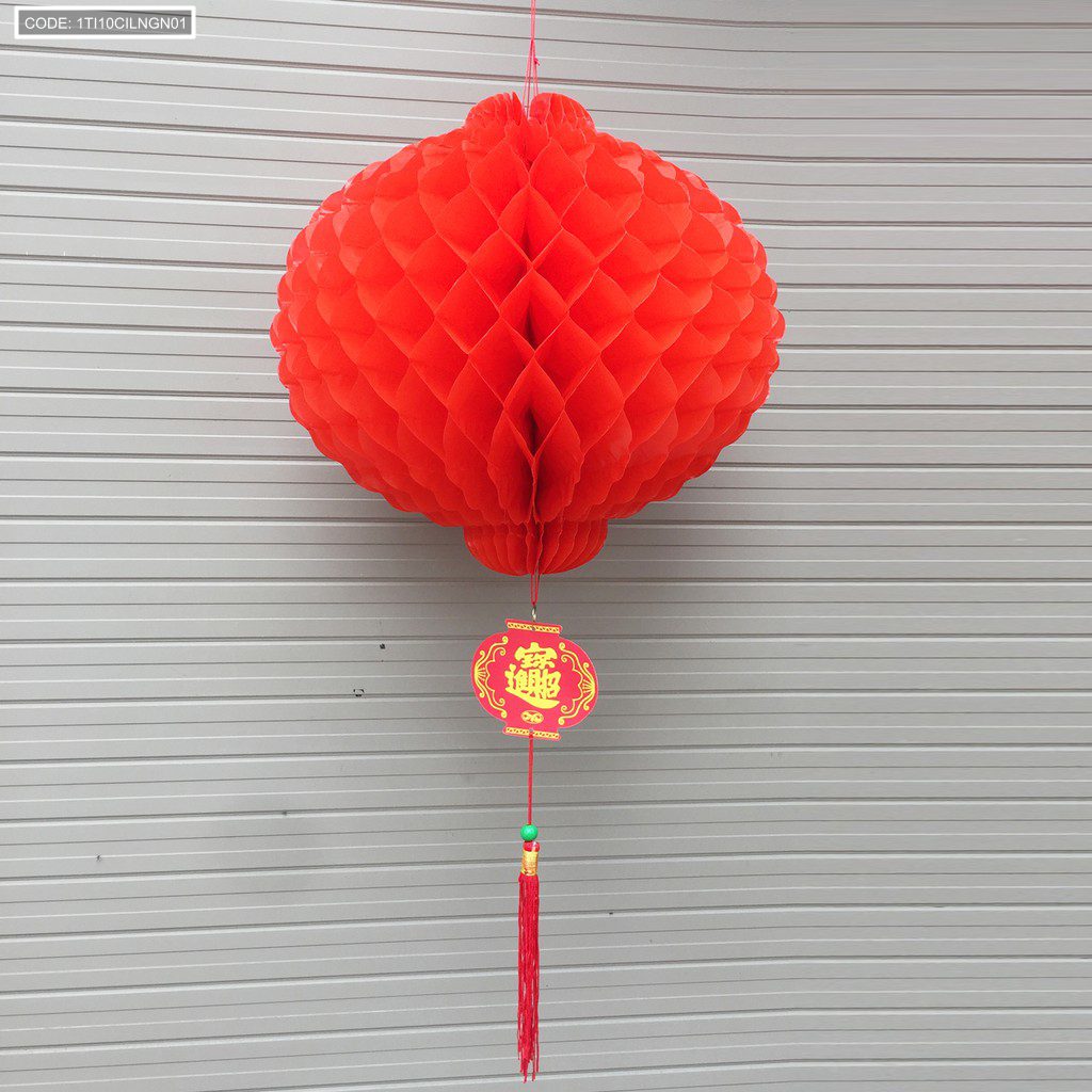 1 Túi 10 cái Lồng Đèn Giấy F15 12CM màu đỏ