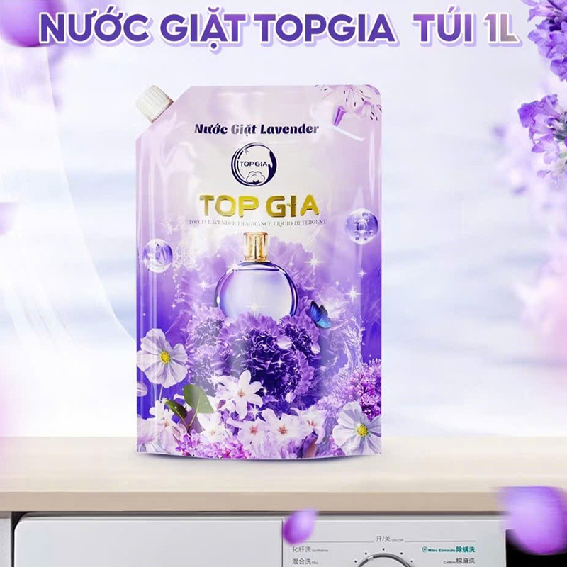 1 Túi Nước Giặt Topgia Lavender Hương Đắm Say 1 Lít Túi Tím