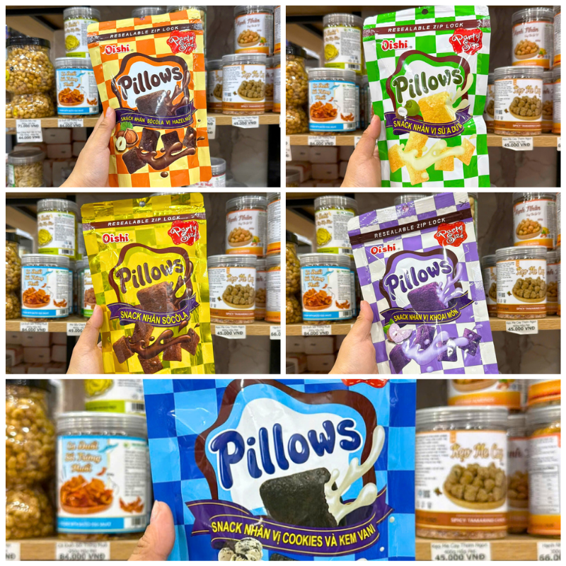 Các lựa chọn hương vị trong dòng pillows party size