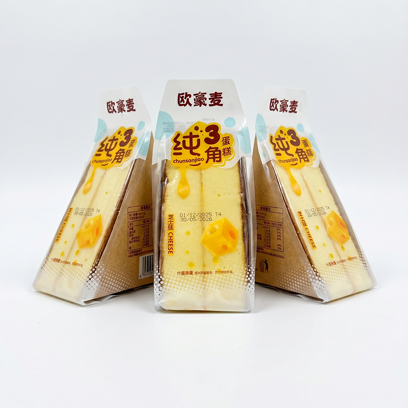 Hình ảnh 3 Cái Bánh Bông Lan Tam Giác CHUNSANJIAO Vị Phô Mai - Màu Vàng trong bộ sưu tập CHUNSANJIAO