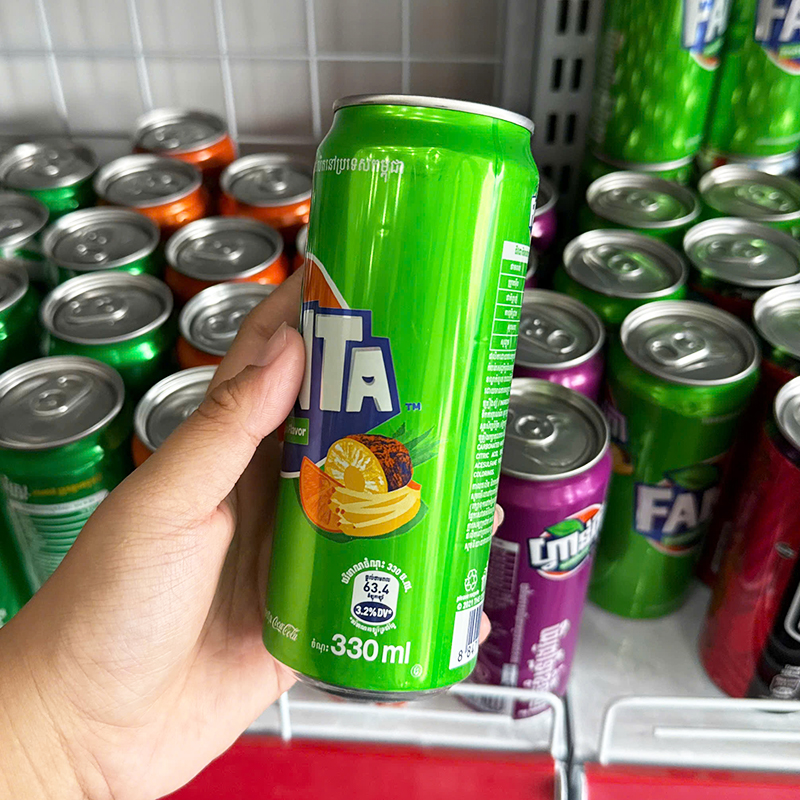 Nước Ngọt Fanta Thái Nhiều Mùi 3 Lon 320ml