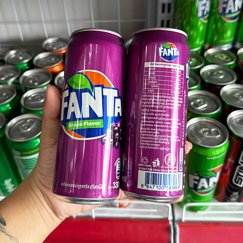Nước Ngọt Fanta Thái Nhiều Mùi 3 Lon 320ml