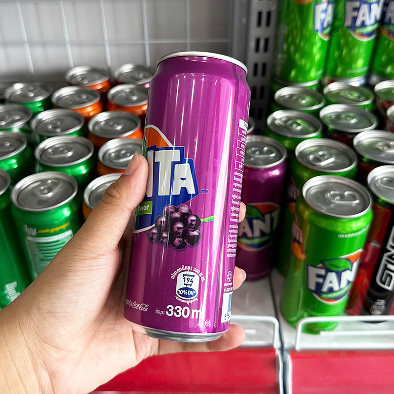 Nước Ngọt Fanta Thái Nhiều Mùi 3 Lon 320ml