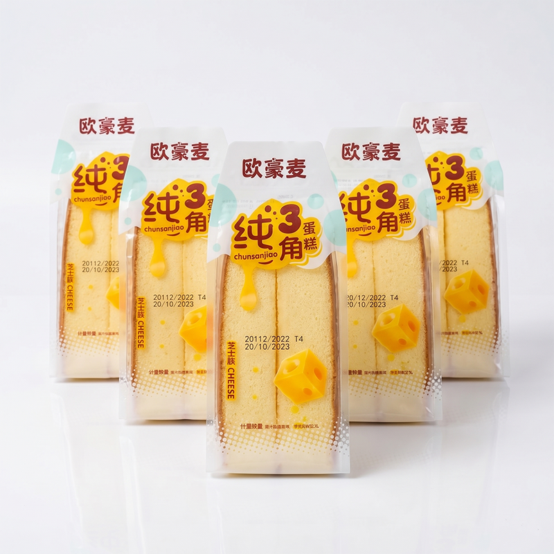 Hình ảnh 5 Cái Bánh Bông Lan Tam Giác CHUNSANJIAO Vị Phô Mai - Màu Vàng trong bộ sưu tập CHUNSANJIAO