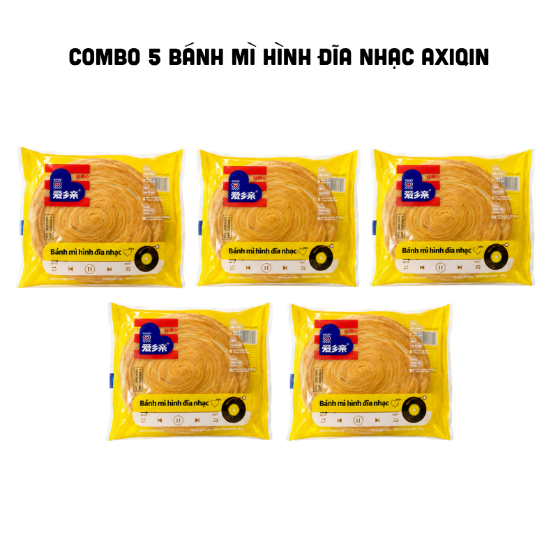 5 Cái Bánh Mì Hình Đĩa Nhạc AXIQIN 90g
