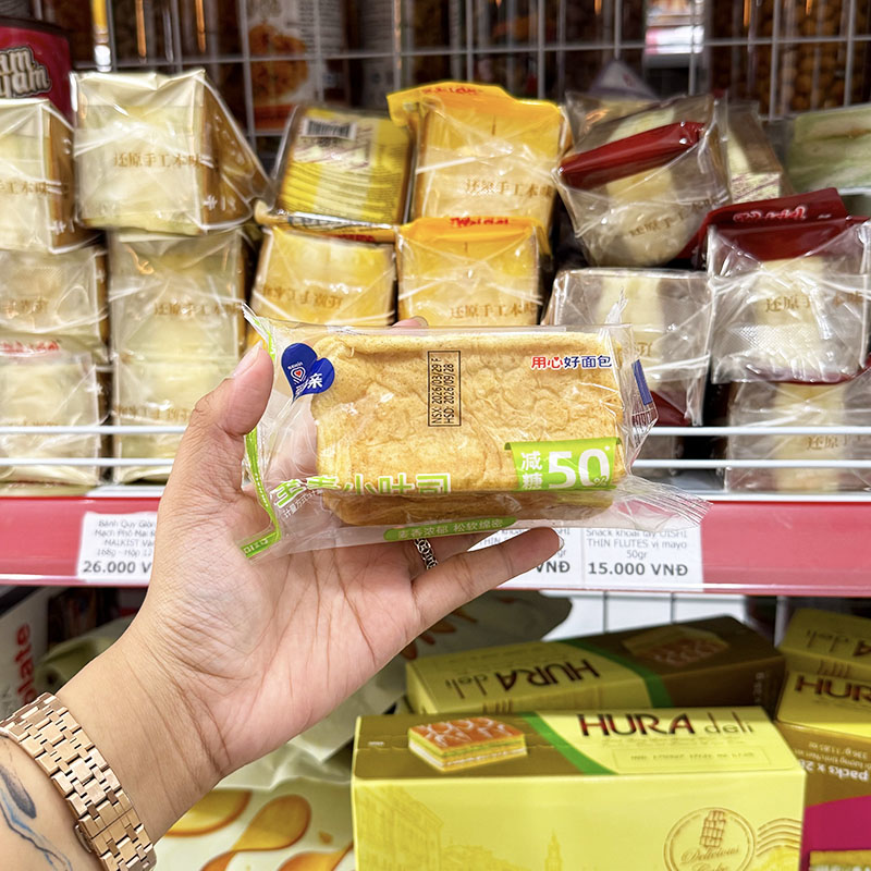 Bánh toast lúa mì dạng mini, bọc riêng từng cái