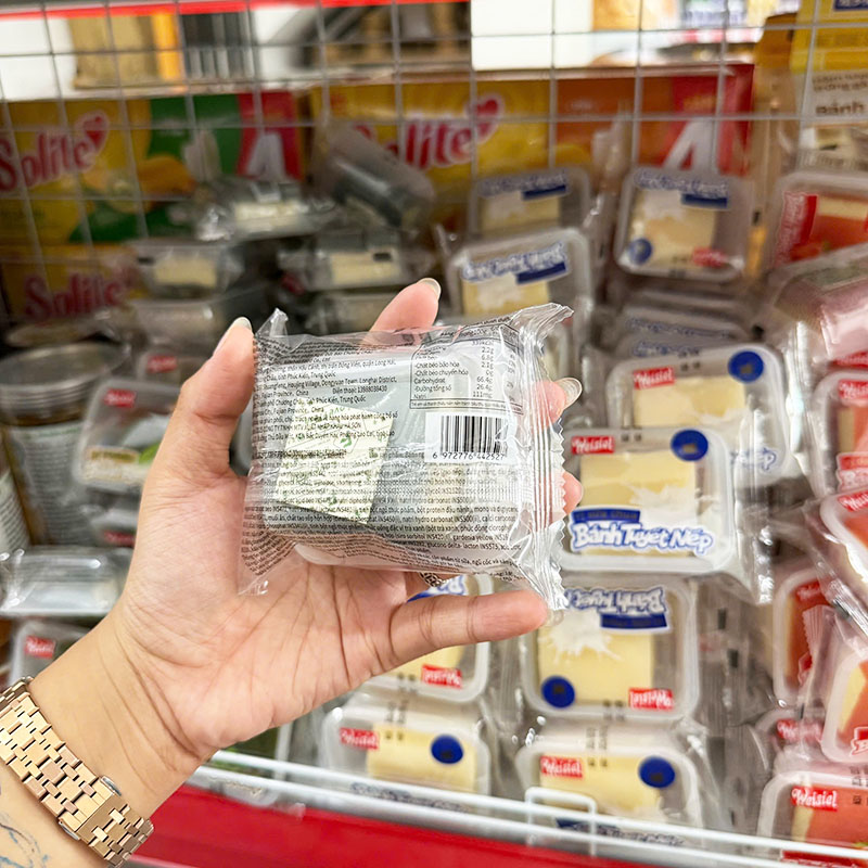 Mặt sau bao bì với thông tin in trên gói
