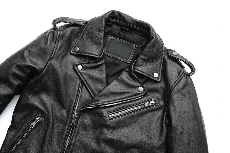 Áo Khoác Da Nam Biker Cổ Bẻ Màu Đen Lót Dù Có Size To 3XL