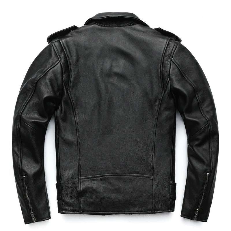 Áo Khoác Da Nam Biker Cổ Bẻ Màu Đen Lót Dù Có Size To 3XL