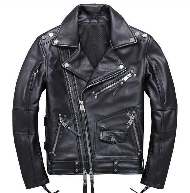 Áo Khoác Da Nam Cổ Bẻ Phối Khóa Zip Size to 3X