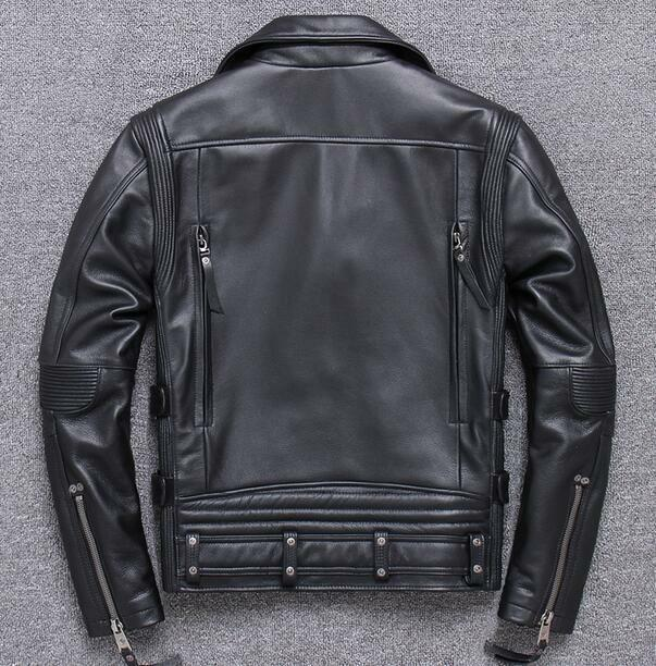Áo Khoác Da Nam Cổ Bẻ Phối Khóa Zip Size to 3X