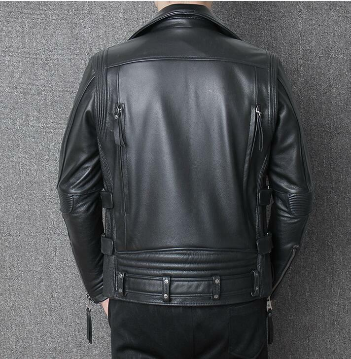Áo Khoác Da Nam Cổ Bẻ Phối Khóa Zip Size to 3X