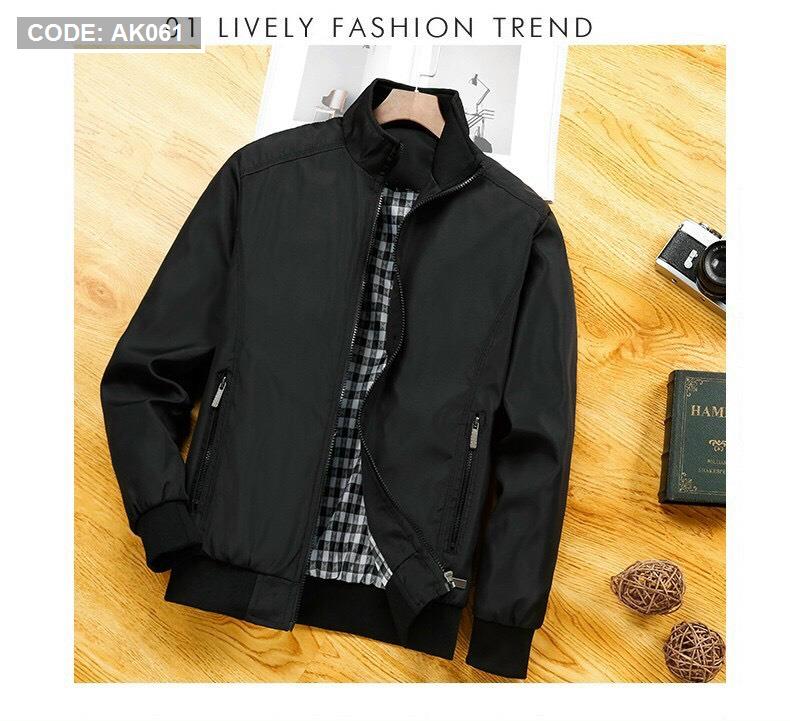 Áo Khoác Nam Dù 2 Lớp Lót Sọc Bên Trong Size 3XL