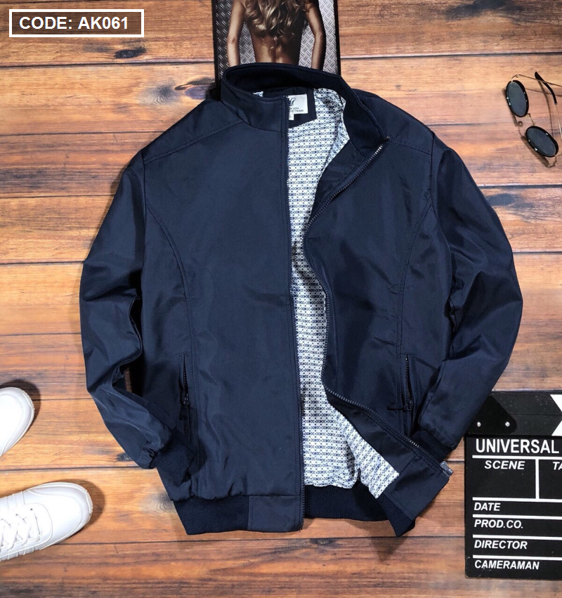 Áo Khoác Nam Dù 2 Lớp Lót Sọc Bên Trong Size 3XL