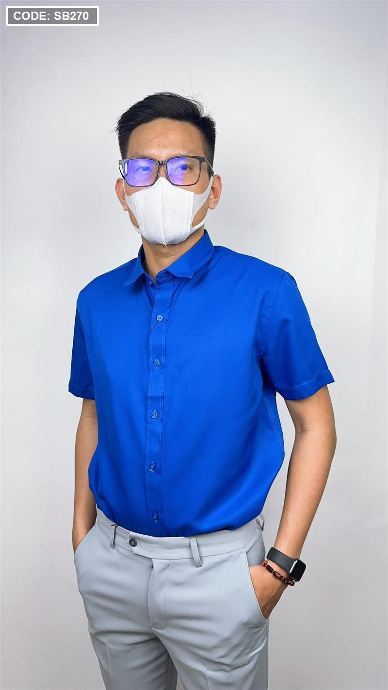 Áo Sơ Mi Nam Tay Ngắn Công Sở Vải Kate Lụa Size 4x