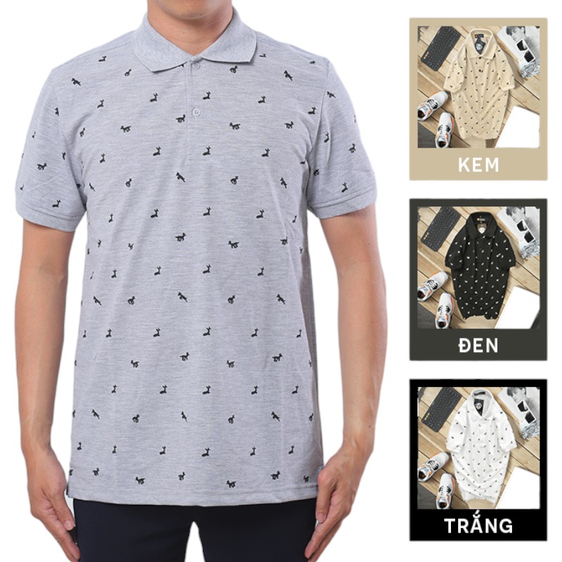 Bảng màu kem, đen, trắng và xám của mẫu áo