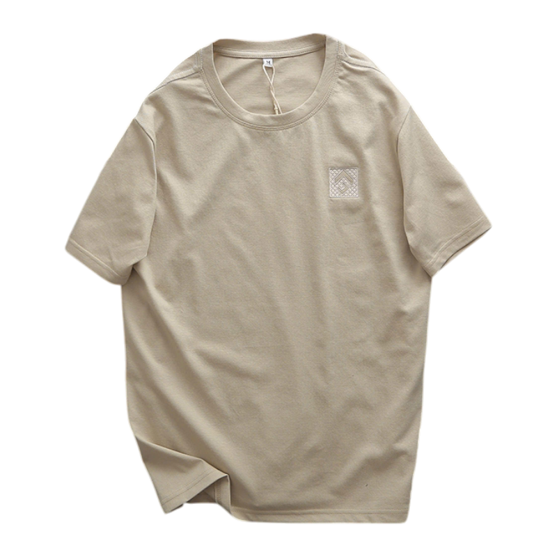Áo thun nam cổ tròn thêu logo trước ngực có Size 3x