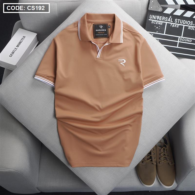 Áo Polo Nam Cá Sấu Viền Bo Thêu Logo Chữ R Size 3XL