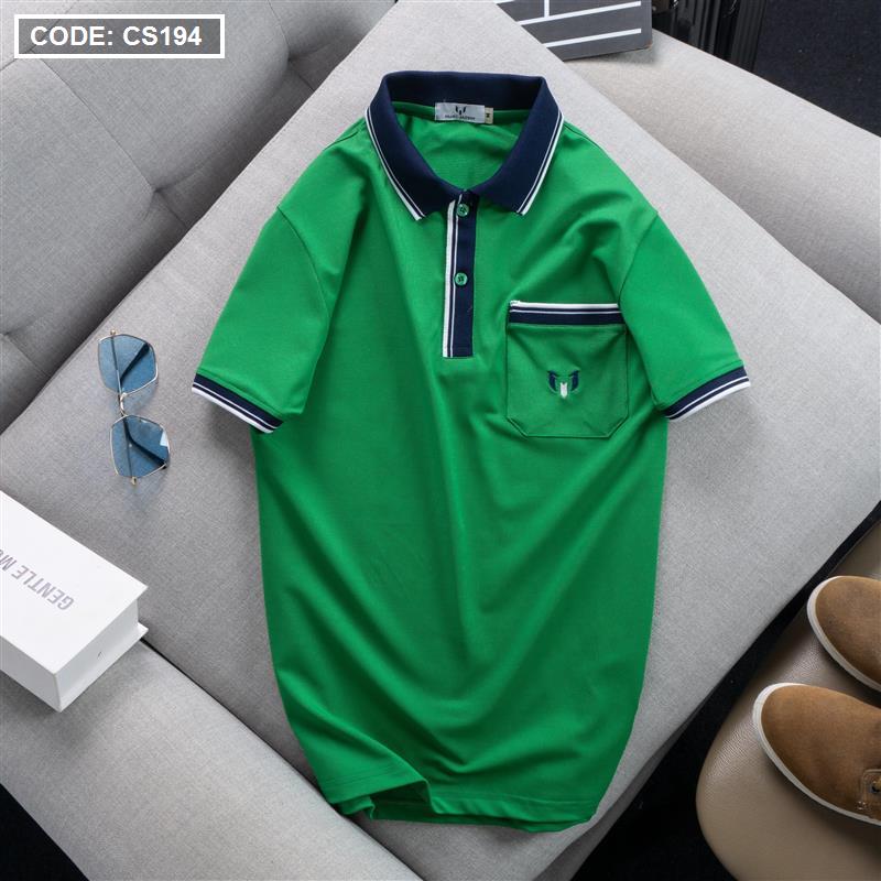 Áo Polo Nam Cá Sấu Poly Túi Nhỏ Thêu Logo size 3x