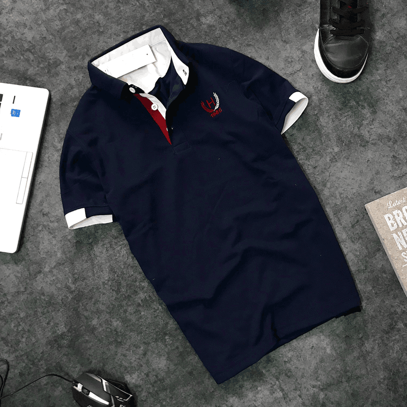 Áo Thun Polo Nam Cổ Bẻ Thêu Logo Bông Lúa