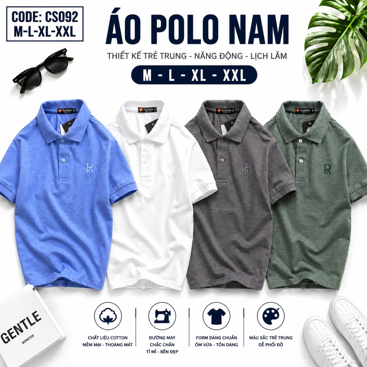Tổng thể mẫu áo với nhiều màu sắc khác nhau