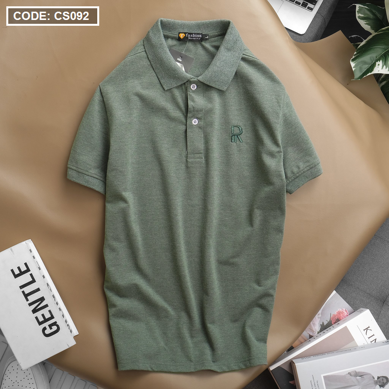 Áo Polo Nam Cổ Bẻ Thêu Chữ R