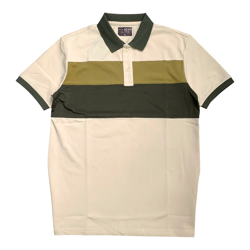 Áo Thun Nam Cổ Bẻ Họa Tiết Hai Sọc Viền Bo Tay Có Size 3XL