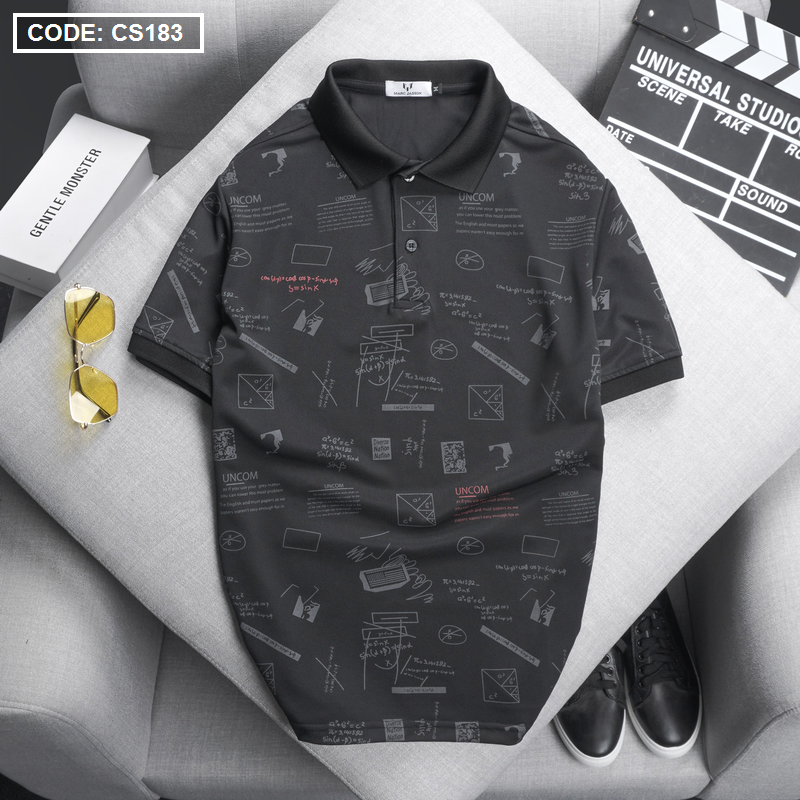 Áo Polo Nam Cổ Bẻ In Họa Tiết Size 3XL