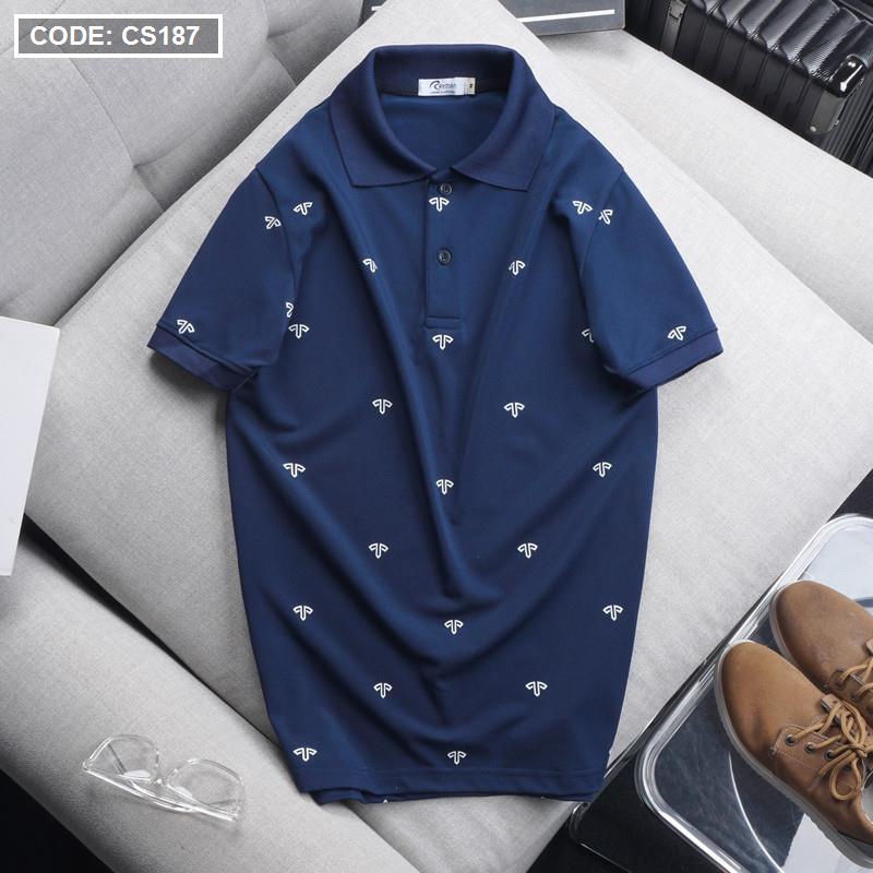 Áo Polo Nam In Họa Tiết Đơn Giản Thun Cá Sấu Poly Có Size 3XL