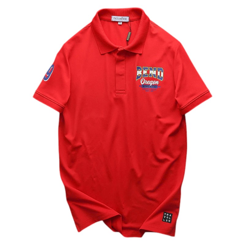 Áo Thun Nam Cổ Bẻ In Logo Trước Ngực Và Tay Áo Size 3X