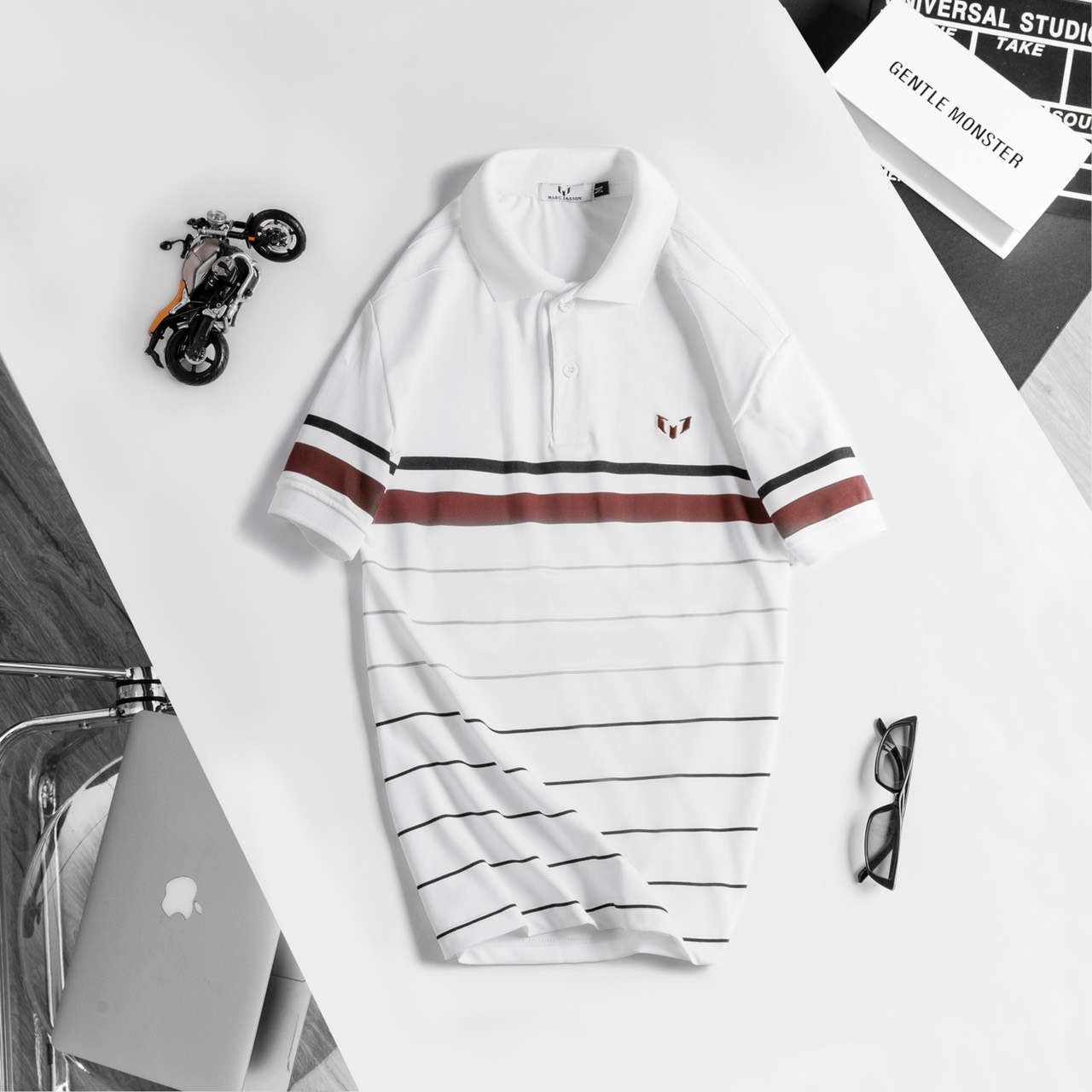 Áo Polo Nam Tay Ngắn In Sọc Size 3XL
