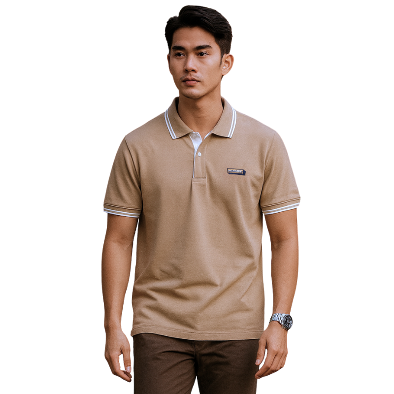 Áo thun nam cổ bẻ Pack Horse logo thêu size 3x