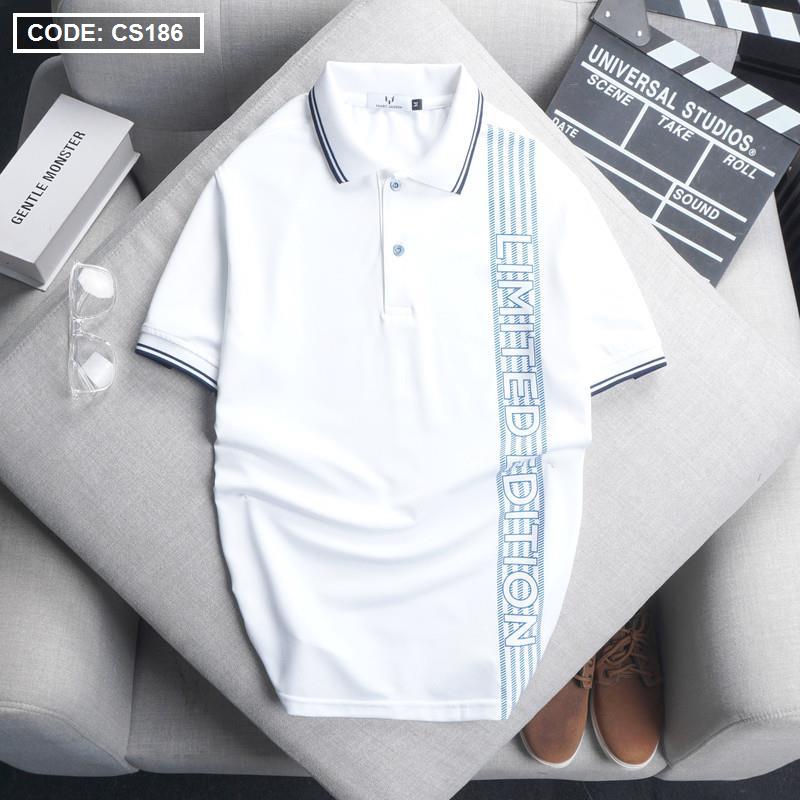 Áo Thun Nam Có Cổ Cá Sấu Poly Phối Họa Tiết Sọc – Size 3XL