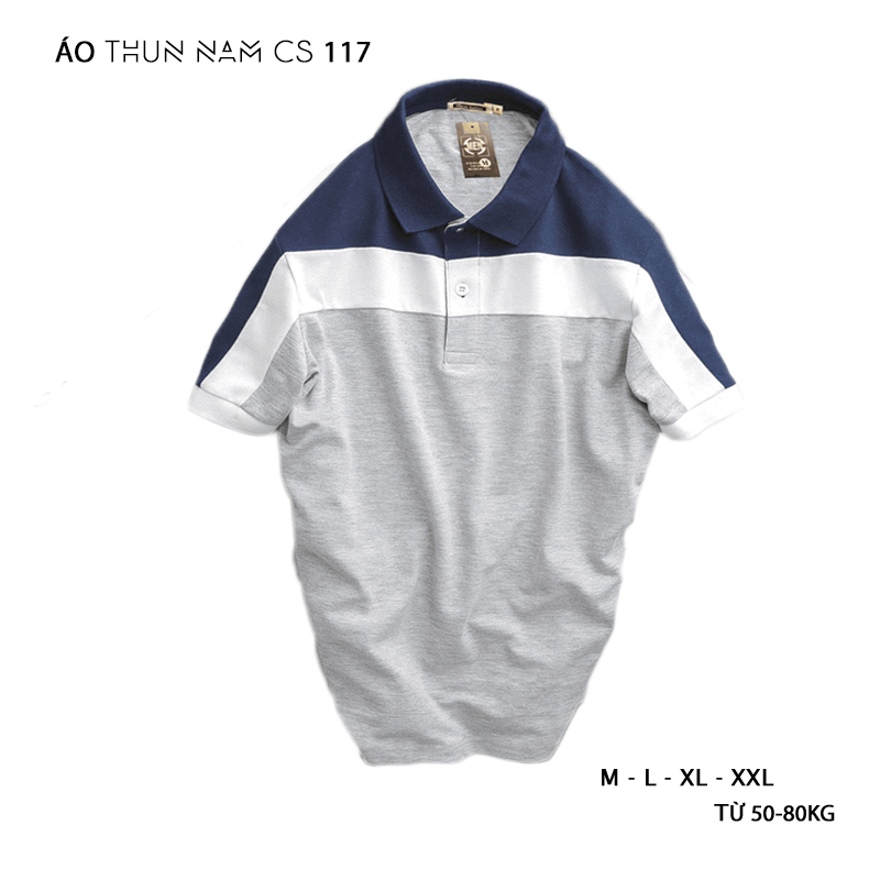Áo Polo Nam Tay Ngắn Có Cổ Phối Màu CS117