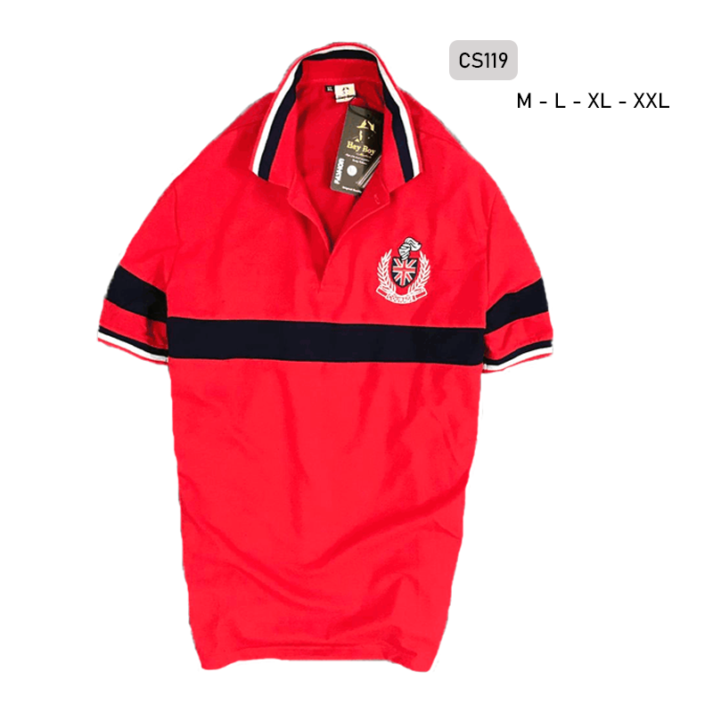 Hình sản phẩm màu đỏ kèm ký hiệu CS119 và các size M đến XXL